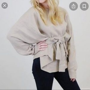 Six Crisp Days Oversized Tie Waist Sweater